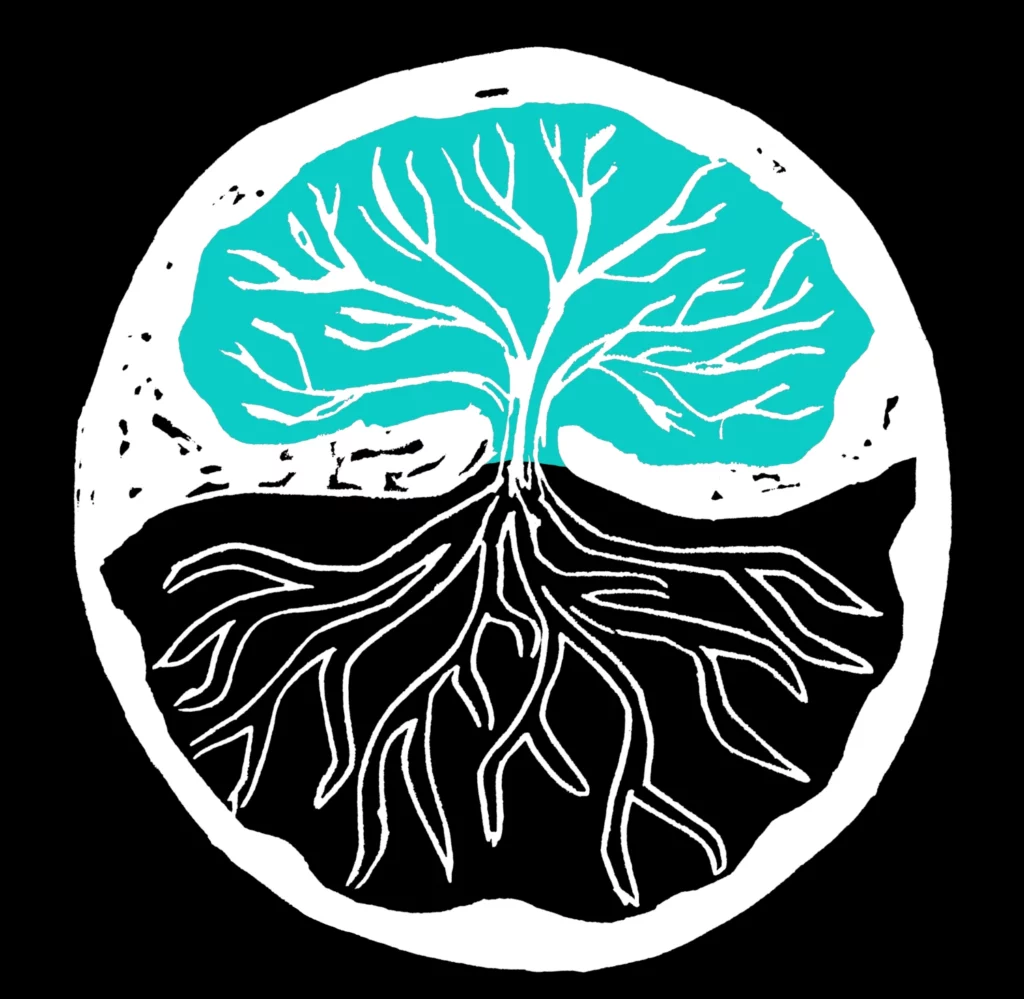 An illustration of a tree, with the unity of the crown, trunk and roots symbolising the levels of consciousness.